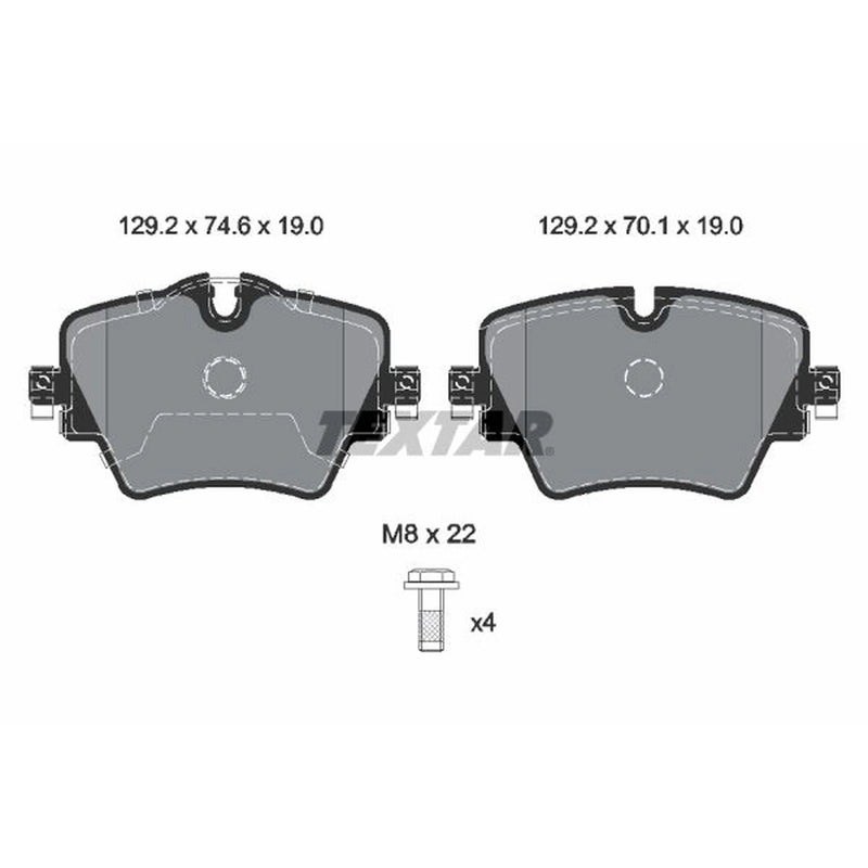 Textar Front Brake Pad Set 2561705