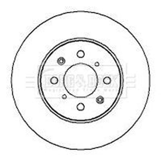 Borg & Beck 2 x Solid Front Brake Discs BBD4082