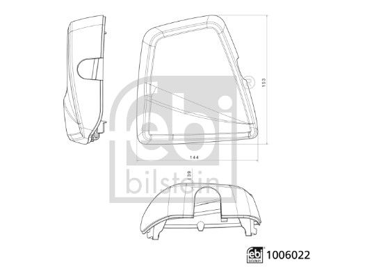 Febi Wing Mirror Cover Left