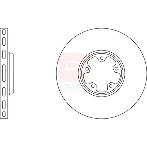 Apec 2 x Vented Front Brake Discs SDK6090