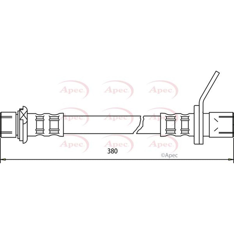 Apec Brake Hydraulic Hose Line Rear Right HOS3420