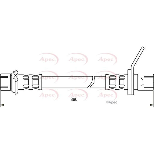 Apec Brake Hydraulic Hose Line Rear Right HOS3420