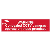 Scan Warning Concealed CCTV Camera - PVC Sign 200 x 50mm - 5254