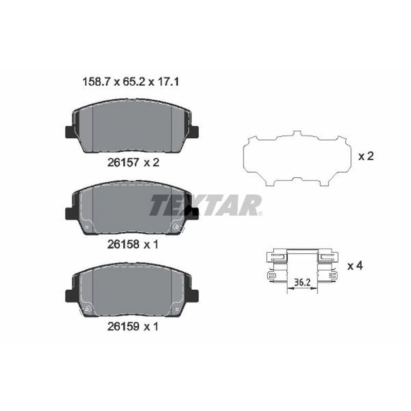 Textar Front Brake Pad Set 2615701