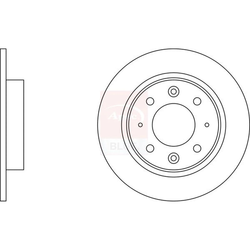Apec 2 x Solid Rear Brake Discs SDK6336