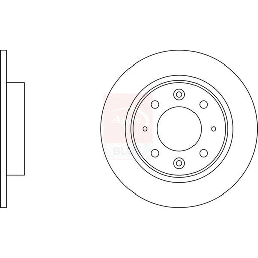 Apec 2 x Solid Rear Brake Discs SDK6336