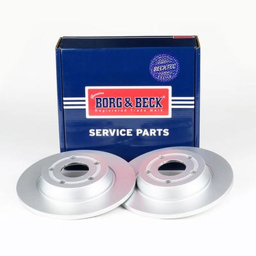Borg & Beck 2 x Solid Rear Brake Discs BBD5548