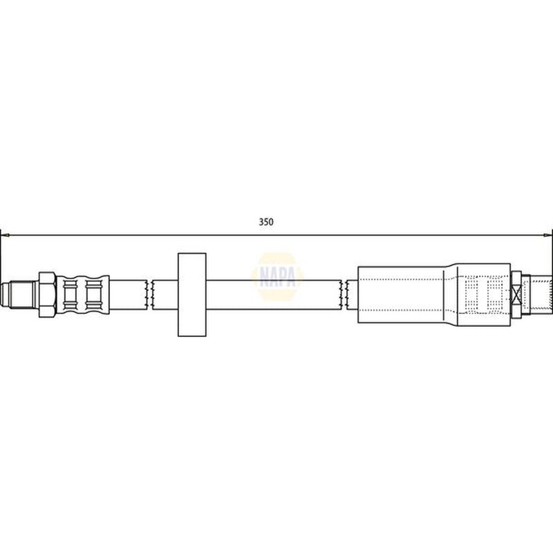 NAPA Brake Hydraulic Hose Line Rear NBH1154