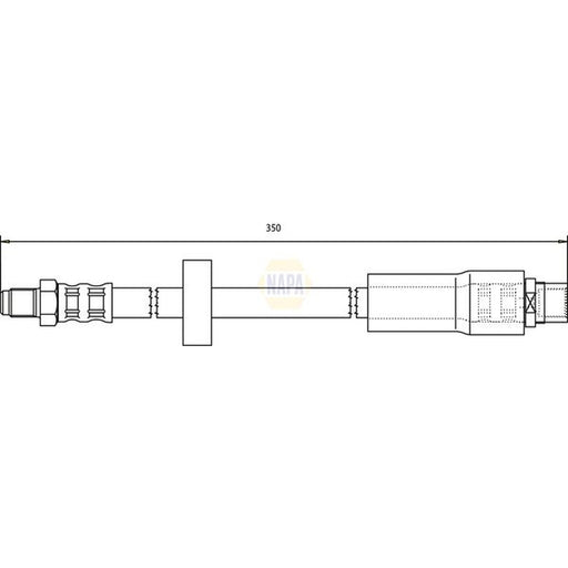 NAPA Brake Hydraulic Hose Line Rear NBH1154