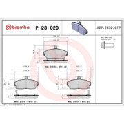 Brembo Front Brake Pad Set P28020