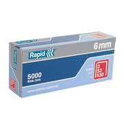 Rapid 53/6B 6mm Galvanised Staples (Box 5000) - 11856250