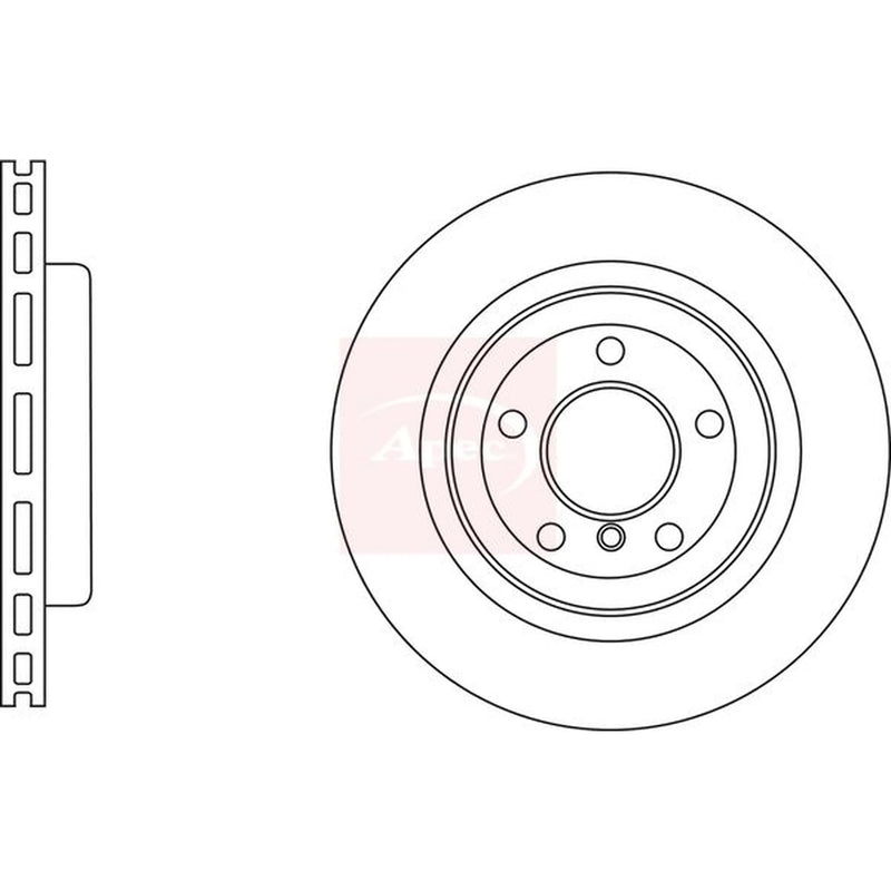 Apec 2 x Vented Front Brake Discs DSK3135