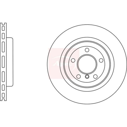 Apec 2 x Vented Front Brake Discs DSK3135