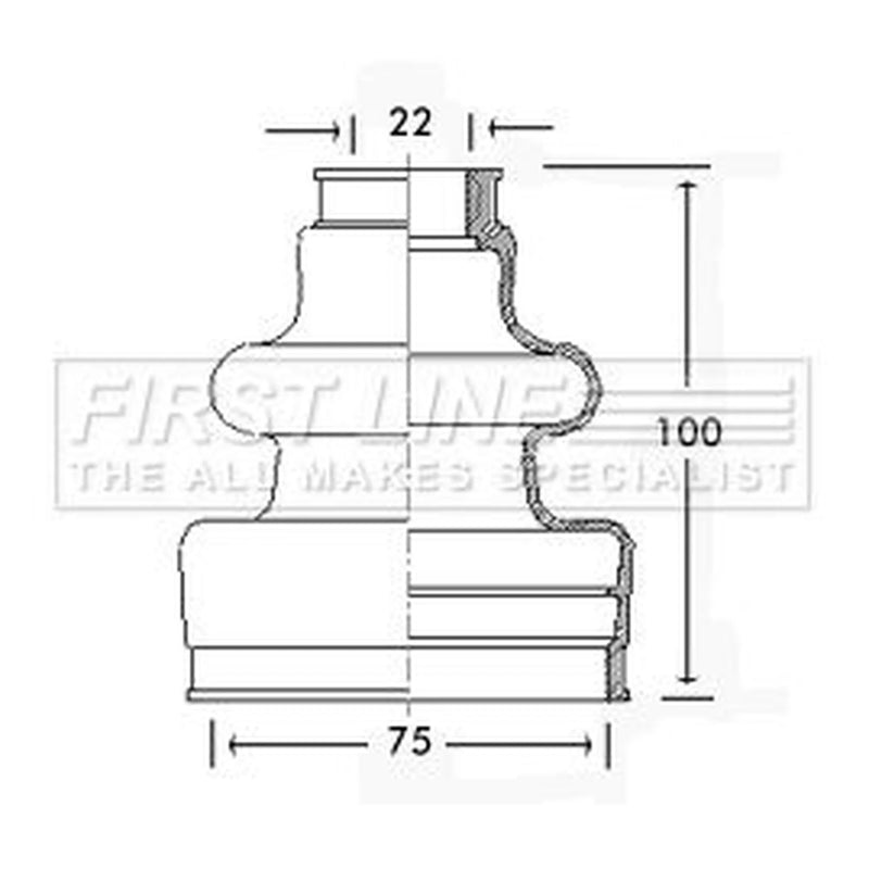 First Line Drive Shaft Bellow Kit Front Left FCB2495