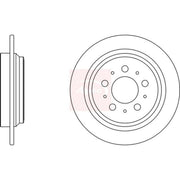Apec 2 x Solid Rear Brake Discs DSK2084
