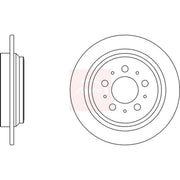 Apec 2 x Solid Rear Brake Discs DSK2084