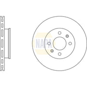 NAPA 2 x Vented Front Brake Discs NBD5063