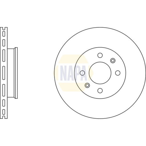 NAPA 2 x Vented Front Brake Discs NBD5063