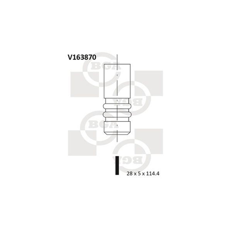 BGA Engine Intake Valve 28mm Head V163870
