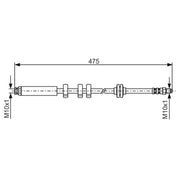 Bosch Brake Hydraulic Hose Line Front 1 987 476 747