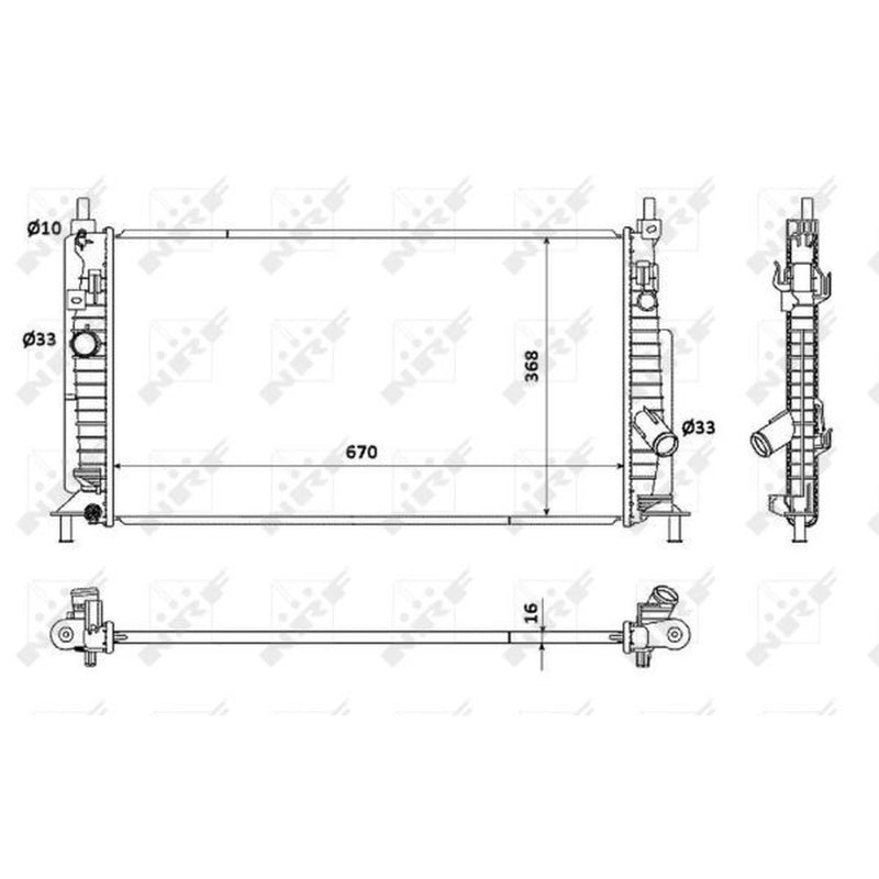 NRF Engine Radiator 53905