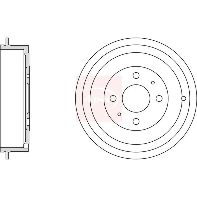 Apec Brake Drum Assembly Rear DRM9157