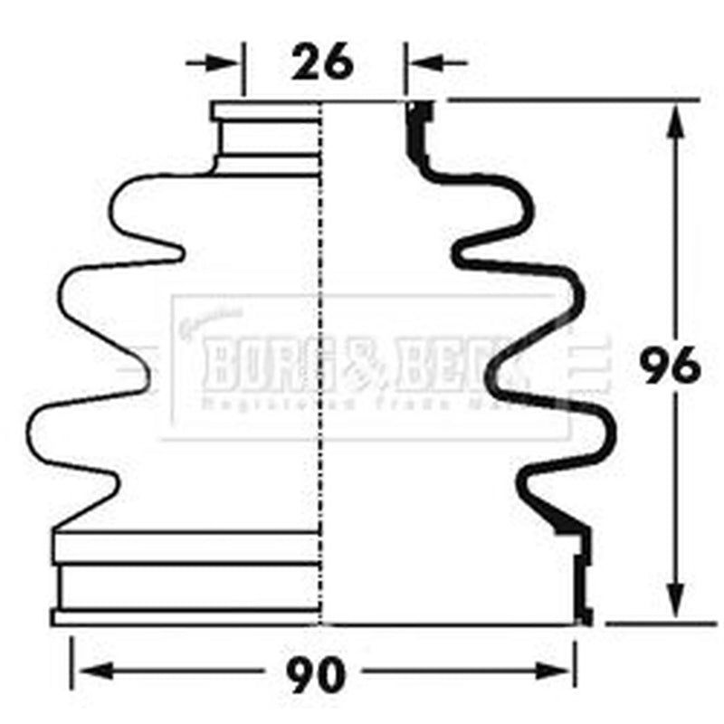 Borg & Beck Drive Shaft Bellow Kit Front Left BCB2398