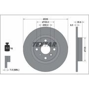 Textar 2 x Solid Rear Brake Discs 92338203