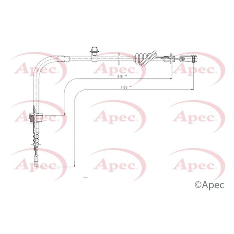 Apec Clutch Control Cable Pull CAB5034