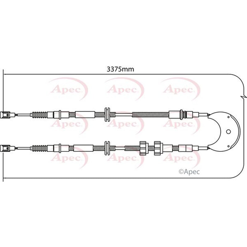 Apec Handbrake Cable Left Rear CAB1167