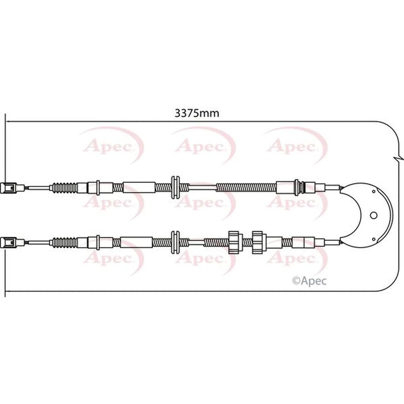 Apec Handbrake Cable Left Rear CAB1167