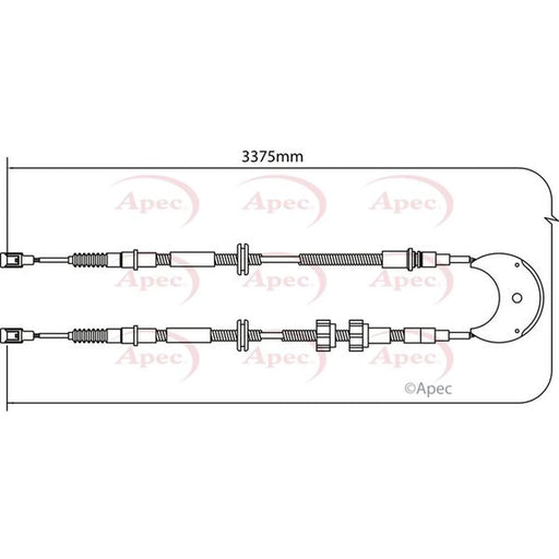 Apec Handbrake Cable Left Rear CAB1167