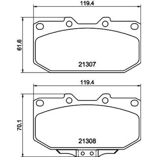 Mintex Front Brake Pad Set MDB1416