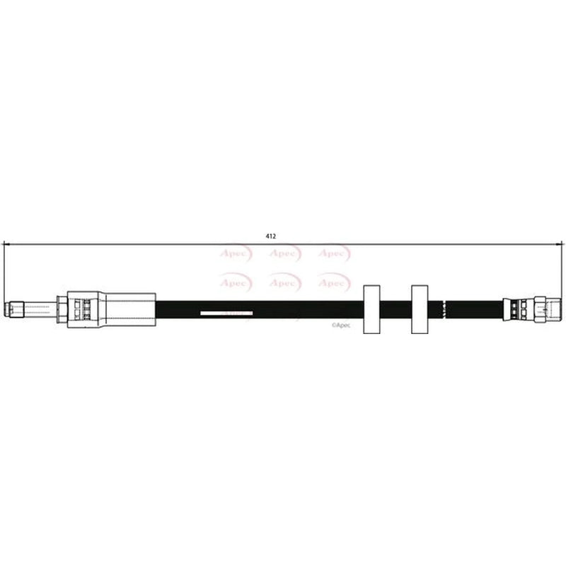 Apec Brake Hydraulic Hose Line Front HOS3810