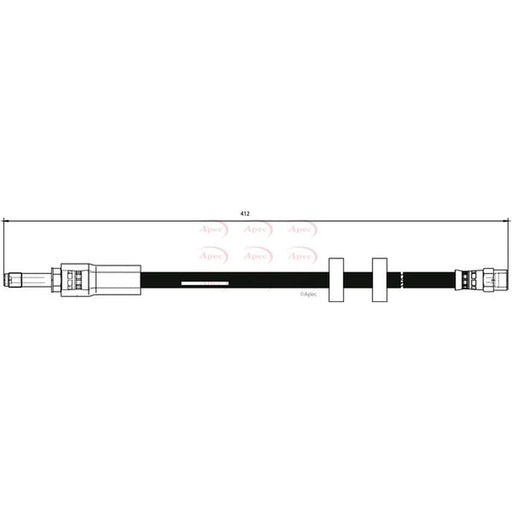 Apec Brake Hydraulic Hose Line Front HOS3810