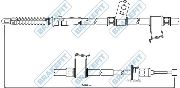Apec Handbrake Cable Left Rear fits Kia Cee'D Sw 2007-2012 1.6 2.0