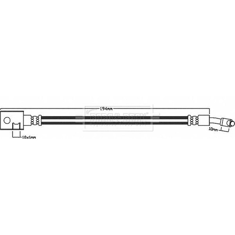 Borg & Beck Brake Hydraulic Hose Line Front BBH8347