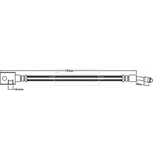 Borg & Beck Brake Hydraulic Hose Line Front BBH8347