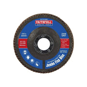 Faithfull Zirconia Abrasive Jumbo Flap Disc 115 x 22mm 40 Grit - FAIFD11540Z