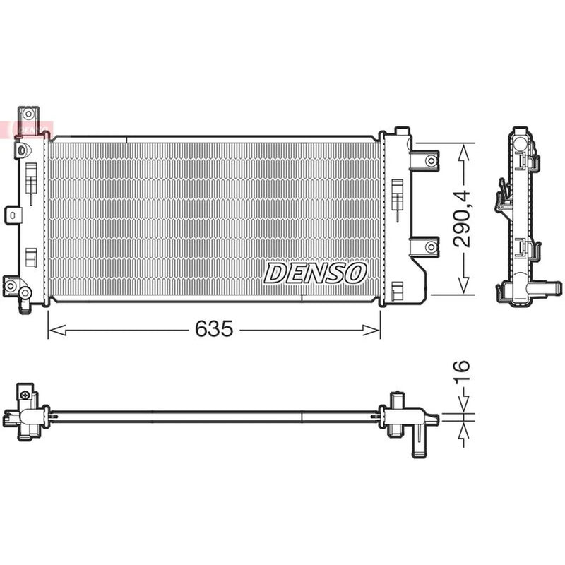Denso Engine Radiator DRM46105