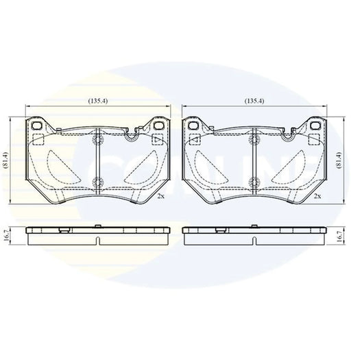 Comline 4 x Front Brake Pad Set CBP02764