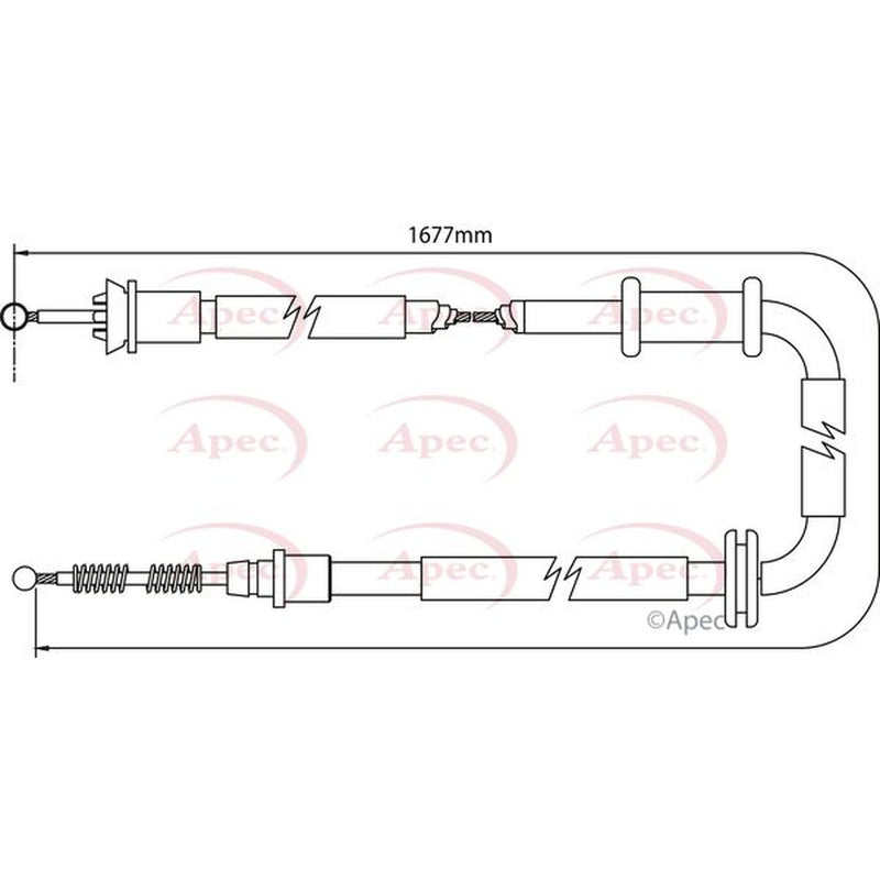 Apec Handbrake Cable Right Rear CAB1065
