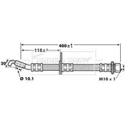 Borg & Beck Brake Hydraulic Hose Line Front Left BBH7255