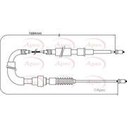 Apec Handbrake Cable Left Rear CAB1403