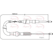 Apec Handbrake Cable Left Rear CAB1403