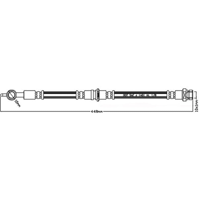 Juratek Brake Hydraulic Hose Line Rear JBH1032