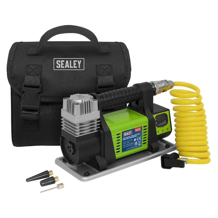 Sealey Digital Tyre Inflator/Mini Air Compressor 12V MAC04D Sealey  - Town Parts