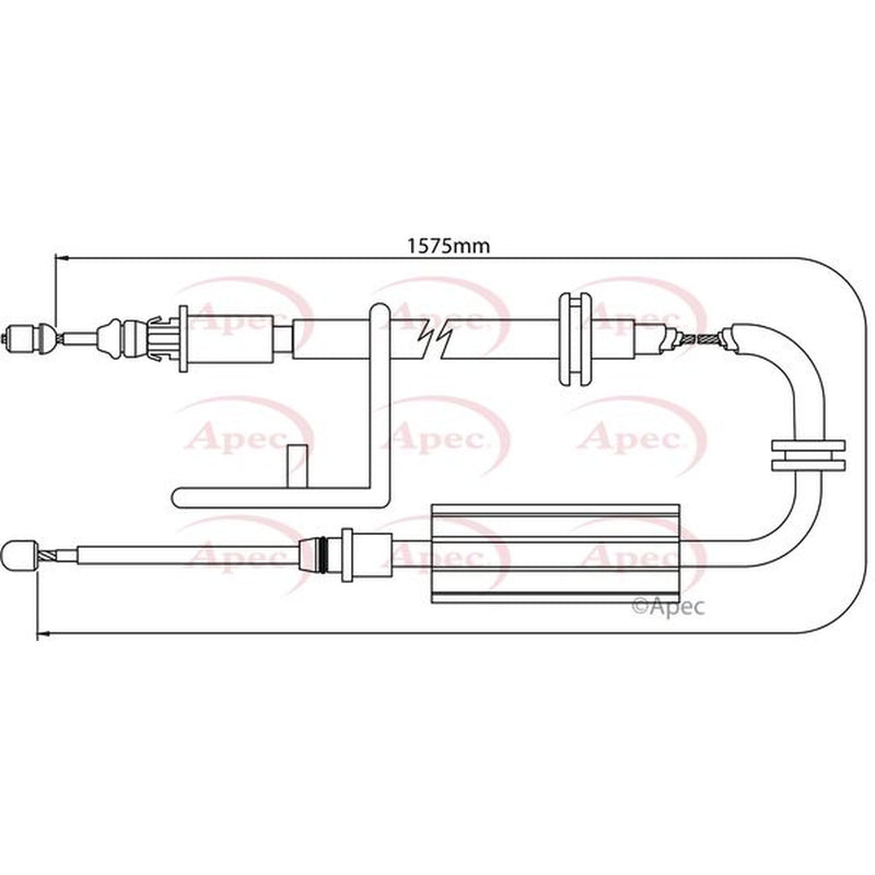 Apec Handbrake Cable Right Rear CAB1267