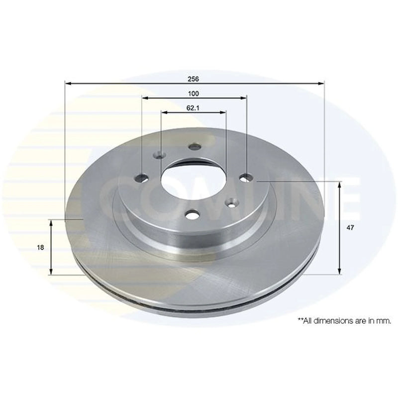 Comline 2 x Front Brake Discs ADC2402V