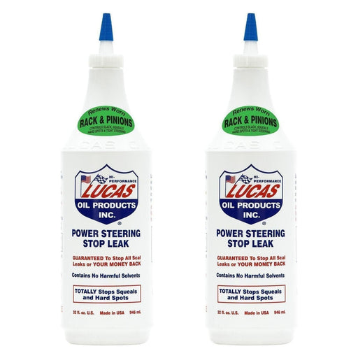 2 X Lucas Oil Power Steering Stop Leak Fix Rack/Box Fluid Seal 946Ml Lucas Oil  - Town Parts